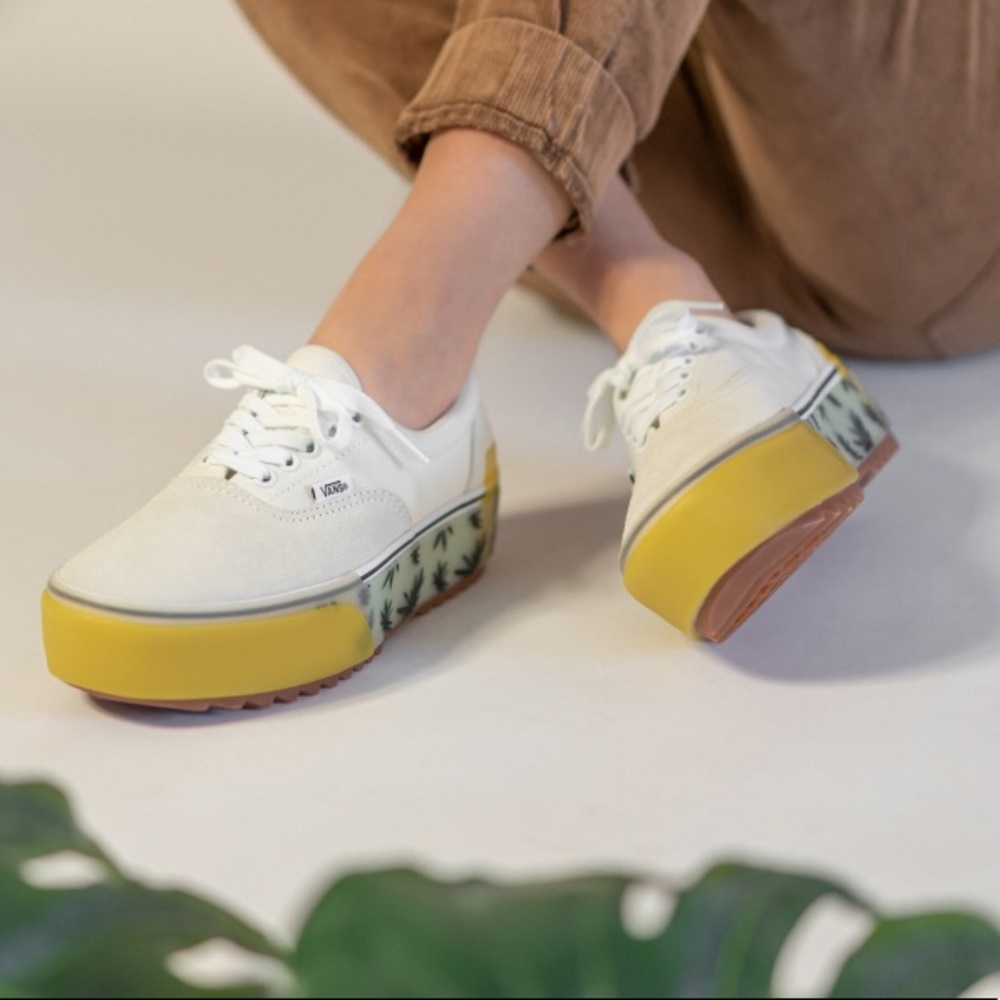 Vans Era Stacked Lx Suede Canvas Palm Blue